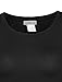 LE3NO Womens Fitted Long Sleeve Crop Top with Stretch, L3NWT1073_BLACK, Medium