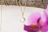  Halskette mit Opal 925 silber vergoldet Geschenkidee