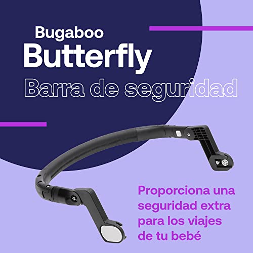 Miniatura 2 de Bugaboo Butterfly Barra De Seguridad Reposabrazos Seguro Para Carrito De Bebé Butterfly, Ajustable, Fácil De Limpiar, Diseño Minimalista Y Sostenible, Manillar Para Niños Y Niñas En Crecimiento, Black