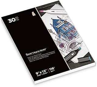 Spectrum Noir 9"x12" Premium Marker Paper Pad, White, 9" x 12"