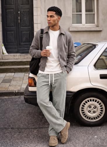 Image of JMIERR Mens Corduroy Pants Wide Leg Baggy Sweatpants