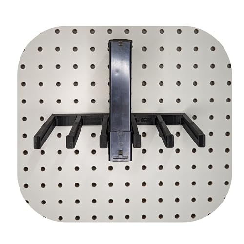 Hammy3DPrints Mount for HK 91 / G3 / PTR-91 Mags - Pegboard/Metal Pegboard/Skadis/etc. | Magazine Holder Storage Rack (Wall Control/Gun Pegboard)
