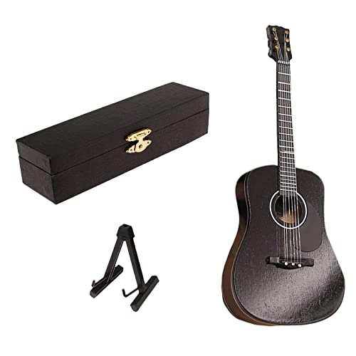 Image of Wooden Electric Guitar Model 1 /6 Dollhouse Living Room Home Decoration C|Toys & Hobbies | Action Figures | TV, Movie & Video Games|1 Piece 1 /6 Electric Guitar Model with Display Stand