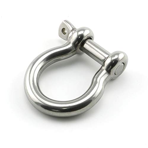 Heyous SPDHOOK-M12-1 1/2 Inch 12Mm Screw Pin Anchor Shackle Stainless Steel Heavy Duty Bow Shape Load Clamp thumb #4