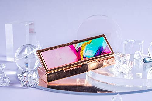 Hennaja Rectangle Pill Box,Pill Case,Decorative Pocket Purse Portable Travel Pill Case & Medicine Organizer(1 Pack,1C-Splash Ink1) #TOP3