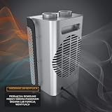 Brandson - Ceramiczny termowentylator – 2 poziomy mocy – bezstopniowa regulacja temperatury – 1500 W – energooszczędny termowentylator łazienkowy – ochrona przed przegrzaniem, zabezpieczenie przed