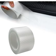 Car Door Edge Guards Door Sill Protector, 2.8In x 32.8Ft Door Entry Carbon Fiber Vinyl Wrap Film, Anti-Collision Bumper Guard Door Sill Scratch-Resistant Tape for Vehicle Transparent