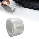 FSTURIOS Car Door Edge Guards Door Sill Protector, 2.8In x 32.8Ft Door Entry Carbon Fiber Vinyl Wrap Film, Anti-Collision Bumper Guard Door Sill Scratch-Resistant Tape for Vehicle (Transparent)