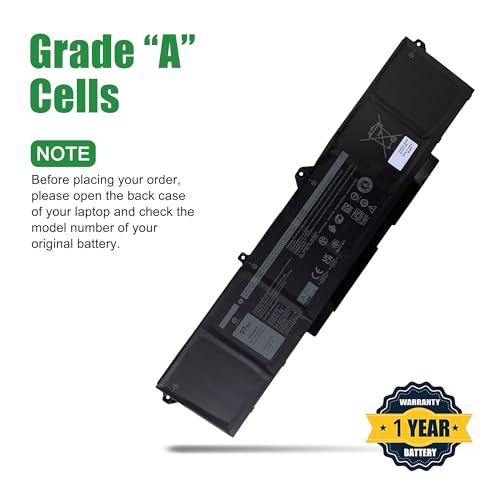 Image of 9JRV0 53XP7 053XP7 Laptop Battery Replacement for Dell Latitude 5521 5531 Precision 3561 3571 3581 3591 Series Notebook 05RGW 005RGW 11.4V 97Wh 8071mAh
