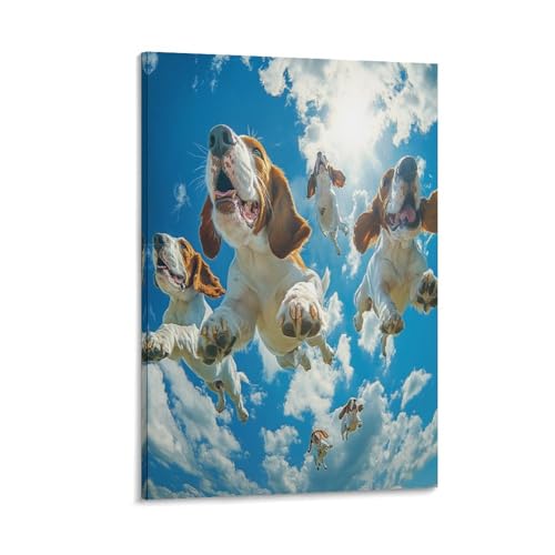 Image sur toile Beagle dogs murale pour habiller un mur vide de couloir ou chambre