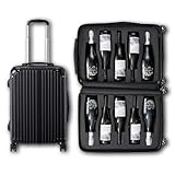 Wine Bottle Suitcase | Holds 10 Standard 750 ML Size Bottles | Universal Airplane Luggage Case, TSA Approved Wheeled Bag For Professionals and Consumers, Gift For Wine Lovers & Connoisseurs (24 IN)