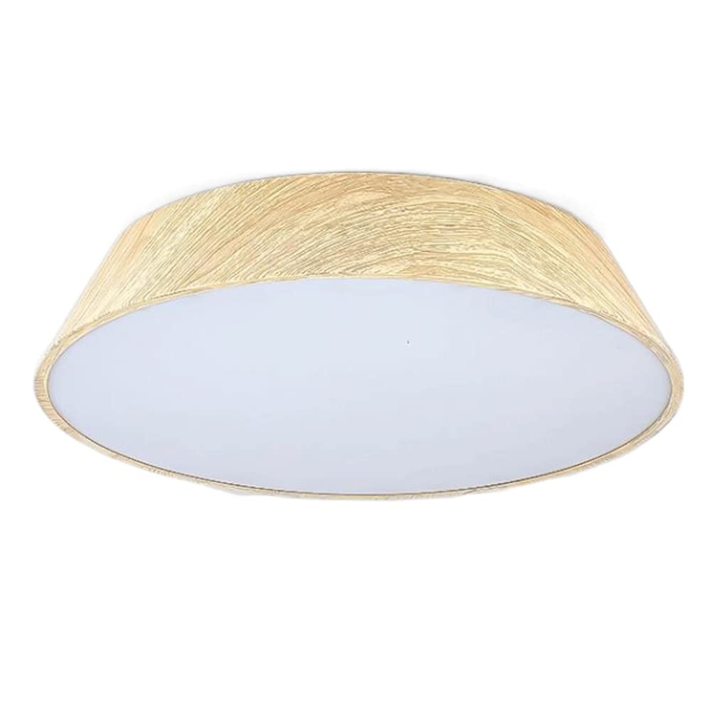 Plafonnier tricolore imitation bois pour éclairer un plafond bas sans éblouir