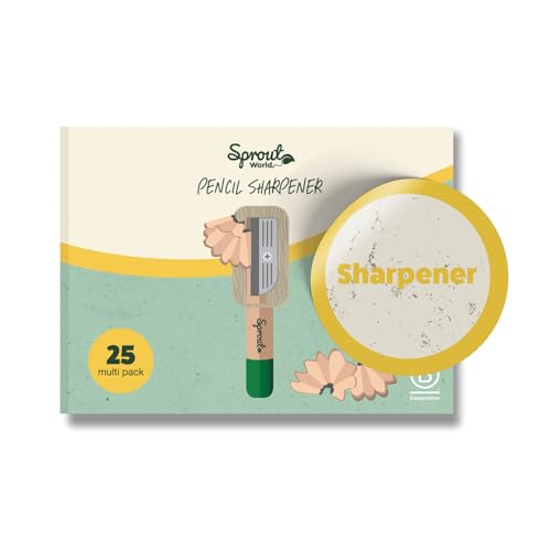 Sprout World Lot de 25 taille-crayons en bois certifié