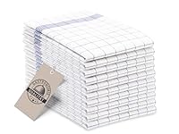 ZOLLNER 10er Set Geschirrtücher Baumwolle in 50x70 cm - super saugstarke und langlebige Küchentücher - waschbar bis 95°C – in blau weiß kariert - Gastronomiequalität - Oeko Tex® Zertifiziert