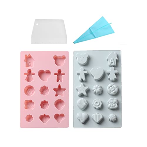 Stareal 2pcs Moldes De Chocolate Moldes De Doces Para Assar Doces, Moldes De Cozimento De Silicone A