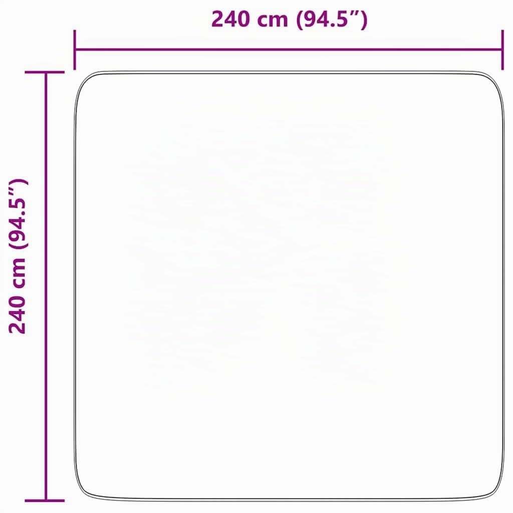 vidaXL Tapis Shaggy à Poils Longs NAVARRA Gris argenté 240x240 cm