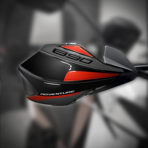 Az Graphishop 3D-Aufkleber für Handprotektoren aus Harz, kompatibel mit KTM 890 Adventure 2023-2024 APA-ADV-890-23-24 (Schwarz)