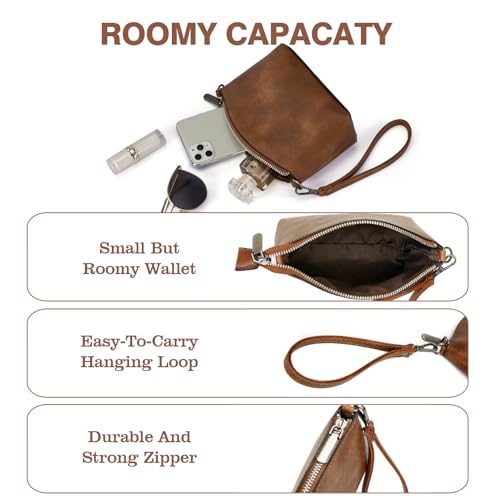 Image of 2PCS /Set Crossbody Bags for Women,Vegan Leather Hobo Purse Wallet For Women Set,Shoulder Bags With 2 Adjustable Strap