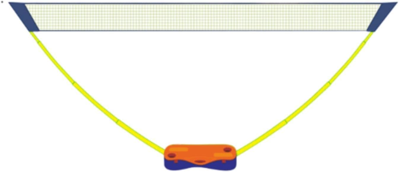 Portable Badminton Net with Stand Foldable with Base Case Tennis Net for Lawn Backyard Beach Competition Sports (4M Orange Base)