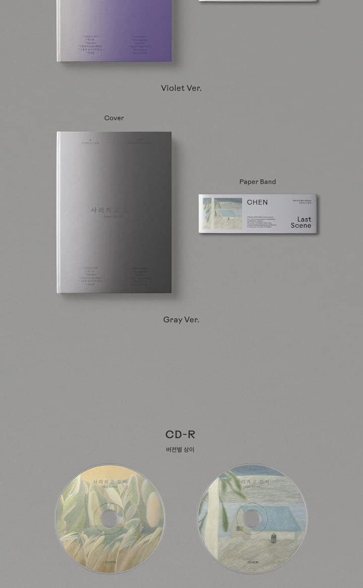 EXO CHEN Last Scene 3rd Mini Album PhotoBook Version 2 Cover SET CD+1p Poster+104p Booklet+1p PostCard+1p PhotoCard+Tracking Sealed