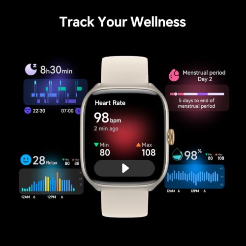 Image of Smart Watches for Women Men[3 Bands], 1.75 inch AMOLED Small Women's Smartwatch