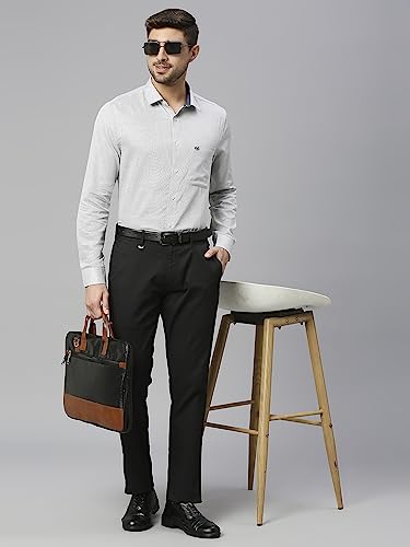 Image of Thomas Scott Men's Cotton Slim Fit 100% Formal Shirt with Spread Collar and Full Sleeves