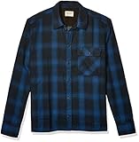 Panama-Gewebe Nudie Jeans Unisex-Erwachsene Sten Shadow Check Button Down Hemd, Navy, Medium