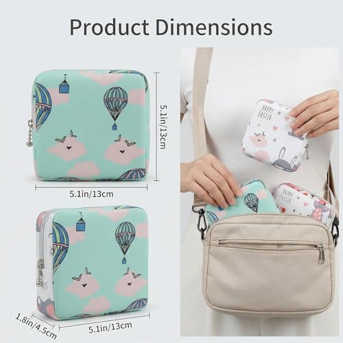 Image of 3Pcs Sanitary Pad Pouch, Sanitary Napkin Bag Pads for Women Pads Bags