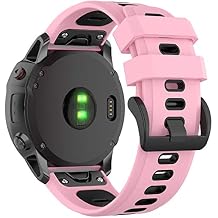 Compatible with Garmin Fenix 6X Sapphire Bands for Women Men, 26mm Quickfit Silicone Replacement Bands Straps Accessory Wrist Bands Fit for Garmin Fenix 5X Plus, Fenix 6X Pro, Fenix 3