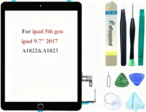Dedyel Black Touch Screen Replacement for iPad 5 2017 9.7 inch, A...