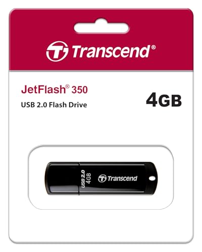 Clé USB Transcend JetFlash 350 4 Go pour libérer de l'espace et stocker vos PDF - 4