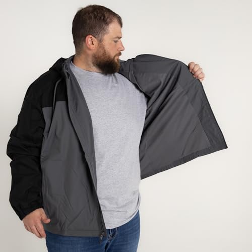 Men's Big Sizes Windbreaker Packable Rain Jacket2