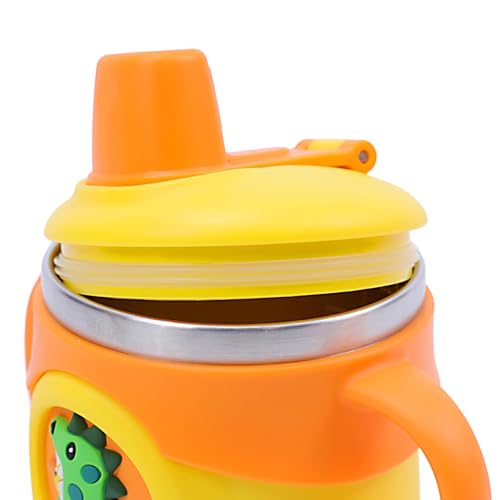Image of Stainless Steel Baby Sipper Bottle for Kids - 260 ml | Leakproof Sippy Cup with Straw | Travelling Water Bottle for Kids (Yellow)