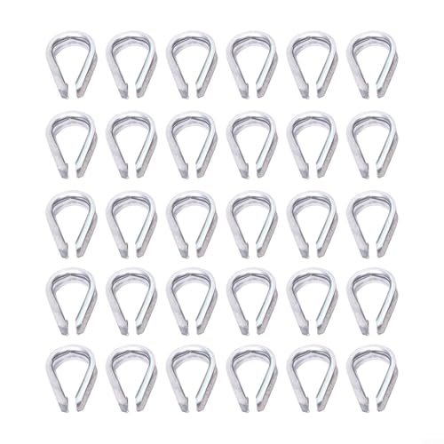 Honseadek Manicotto in acciaio inossidabile 304, per anello tipo morsetto cavo per fune metallica, dimensioni M2//M6/M8, finitura lucida argento, chiusura resistente ()