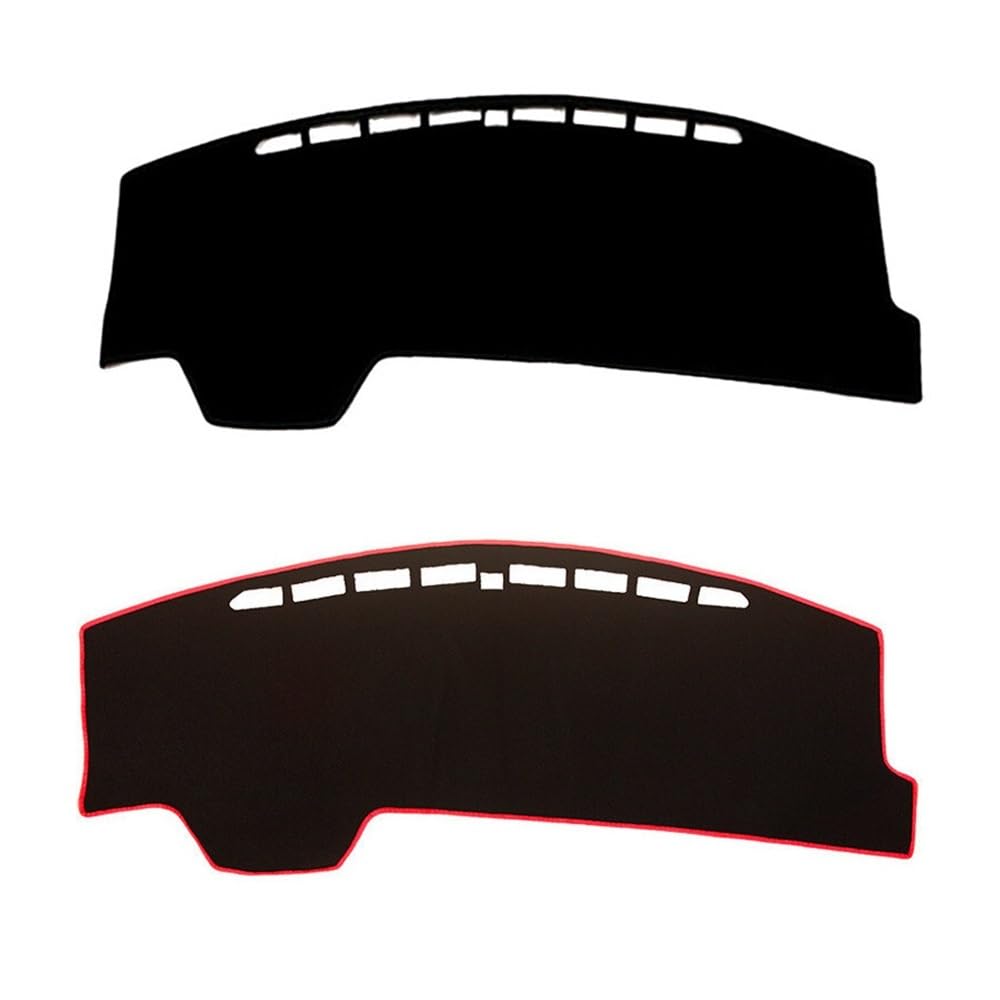 Auto Dashboard Matte Dashmat Dashboard Abdeckung Matte Teppich Dash Sonnenschirm Schützen Styling Auto Für Stadt Gnade 2015 2016 2017 2018 2019(Right Hand Drive,Red Edge)