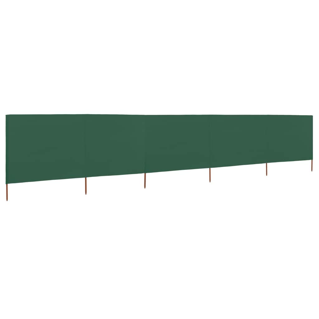 Homgoday Brise-vent à 6 pôles - Brise-vue - Grande protection solaire - Pour camping, plage, caravane, vacances et festivals - 600 x 80 cm - Vert