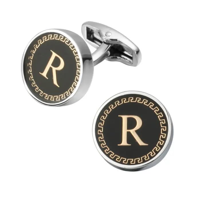 AMAAL Cufflinks for Men Boys Cuff links Formal Stainless Steel Cufflink For Men Alphabet Letters R Birthday Gift Anniversary Husband Cuff Links Cufflinks Set Mens Boys Man Boy Valentine Gifts -A02 (B0CSKFC8MV) Amazon Price History, Amazon Price Tracker