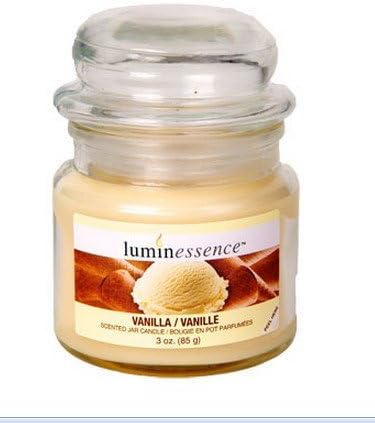Luminessence Vanilla Mini Glass Apothecary Jar Candles, 3 oz.