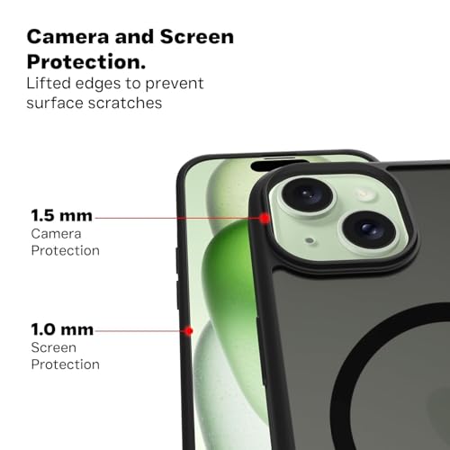 Image of amazon basics Clear Magnetic Case Cover for iPhone 16E 5G [Compatible with MagSafe Accessories] Slim Shockproof Magnetic Transparent Phone Cover Case