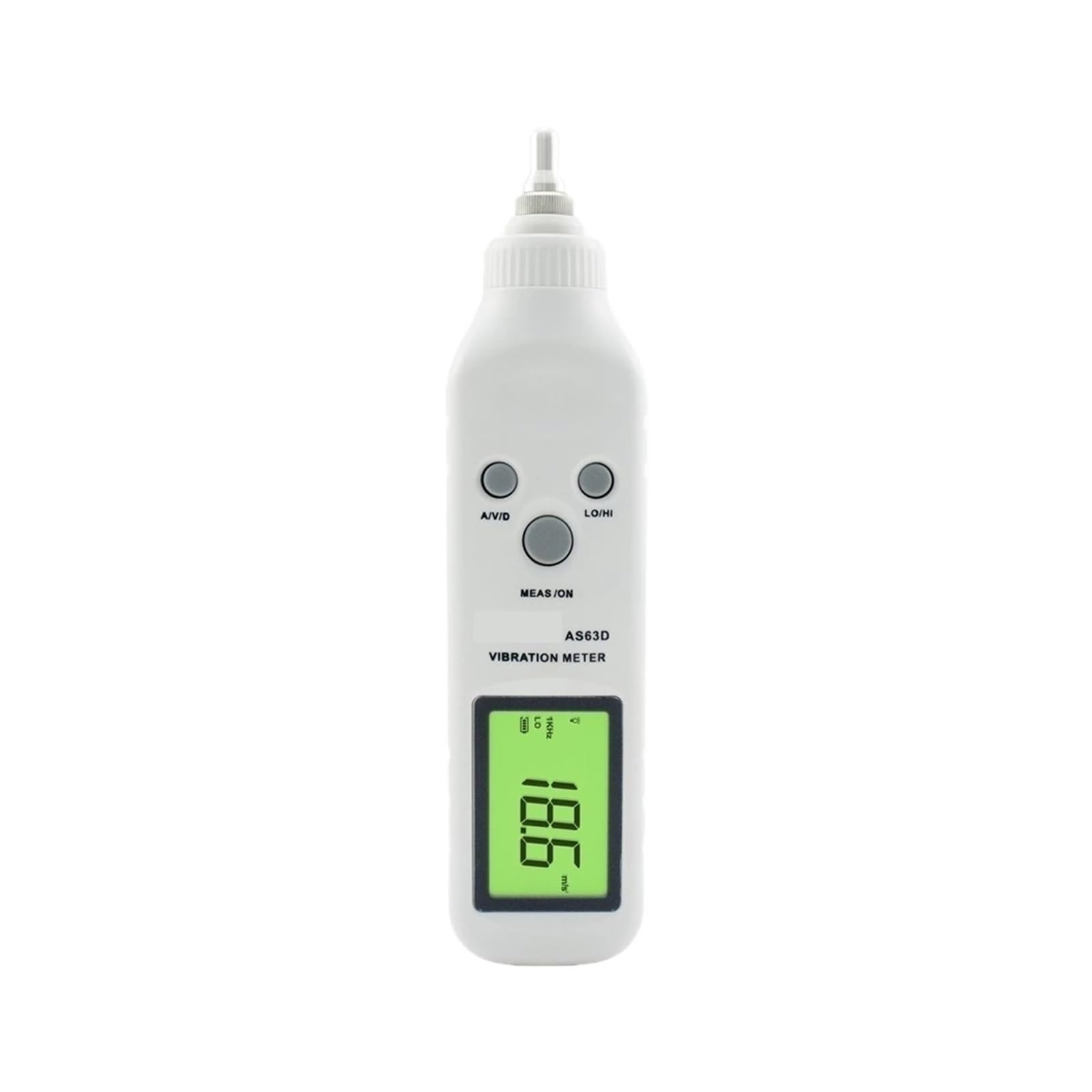 Vibrationsmesser, AS63D Taschenvibrometer, Stiftvibrationsmessrät Tester Messrät Analysator for den Langzeitbrauch
