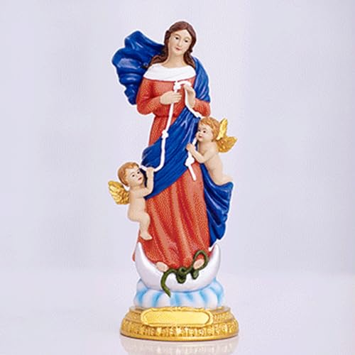 Statue de Vierge double bébé ornement religieux de bureau - 4