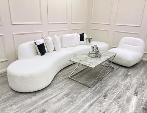 Miami Curved Cinema Boucle Sofa in Luxury Boucle Fabric | Modern ...