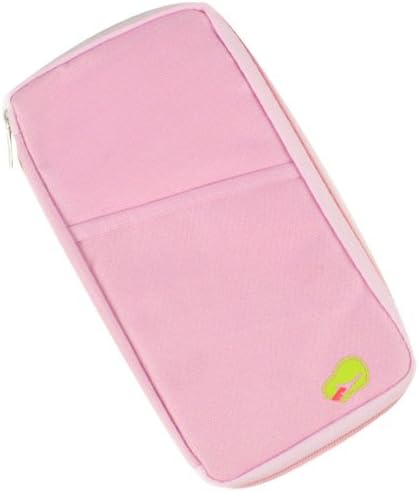 SAVFY Multi-Funtional Security Zipped Waist Bum Belt Bag Money Passport Ticket Holiday Travel Pouch (Organiser-A, Light Pink)
