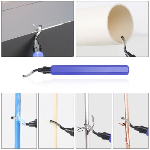 flintronic Entgrater Werkzeug Universal, 20 Stück Ersatzklingen, Metallgriff Klingen, 360° Rotierender Klinge Schneidwerkzeug für 3D Drucker, Kunststoff, Aluminium (ohne Metallgriff)