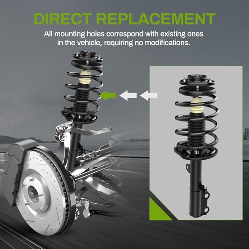 image for AUTOSAVER88 Front Complete Struts Shocks and Coil Spring Assembly Comp