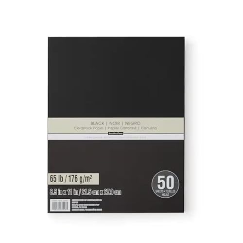 Recollections Cardstock Paper 8.5 X 11-50 Sheets - Black (Value 2-Pack) #TOP17