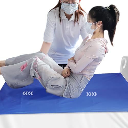 Tubular Slide Sheet for Patient Transfer, Sliding Sheet to Assist Moving Elderly, Draw Sheet for Cars, Vehicles, Wheelchairs and Bed Transfers for Turning, Repositioning, Sliding, Blue, 1Psc, 54"x30"