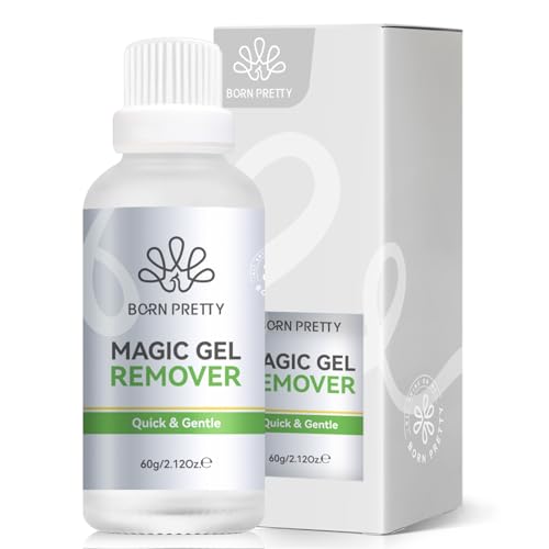 BORN PRETTY Magic Gel Polish Remover for Nails, 60g No Need Soaking or Wrapping Fast Remover, Removes Gel Nail Polish within 2-4 Minutes, Easy And Quick