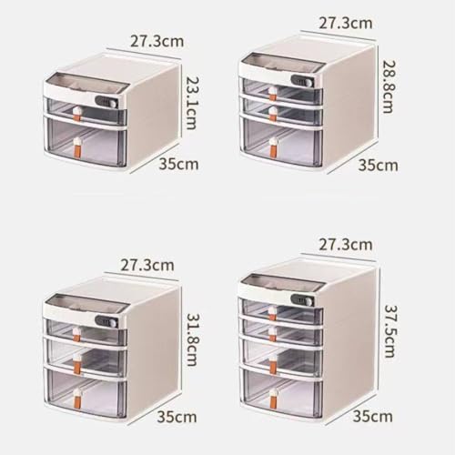 Sicherer Passwort-Lock-Datei-Kabinett 5-Schicht-Plastik-Plastik-Platten-Organizer mit Schublade für A4-Dokumente Zubehör Private Storage Home Office Vertrauliche sichere Ablagebox Portable Mobile