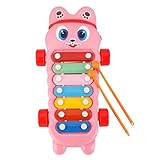 Mommers Xylophone Musical Educational Toy for Kid (1-3Year Old) I Toddlers Babies Kids Girls, Boys I 2-in-1 Piano Combined I Safe for Drum Sticks for Fast and Fun Learning for Kid Pink